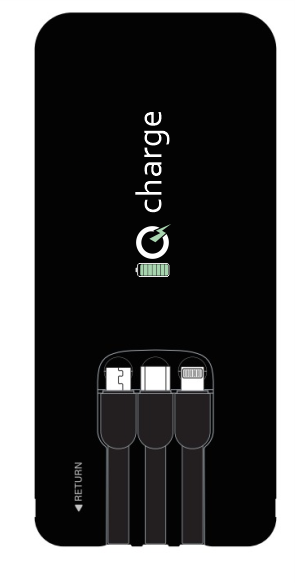 IQ Charge Powerbank mit integrierten Kabeln